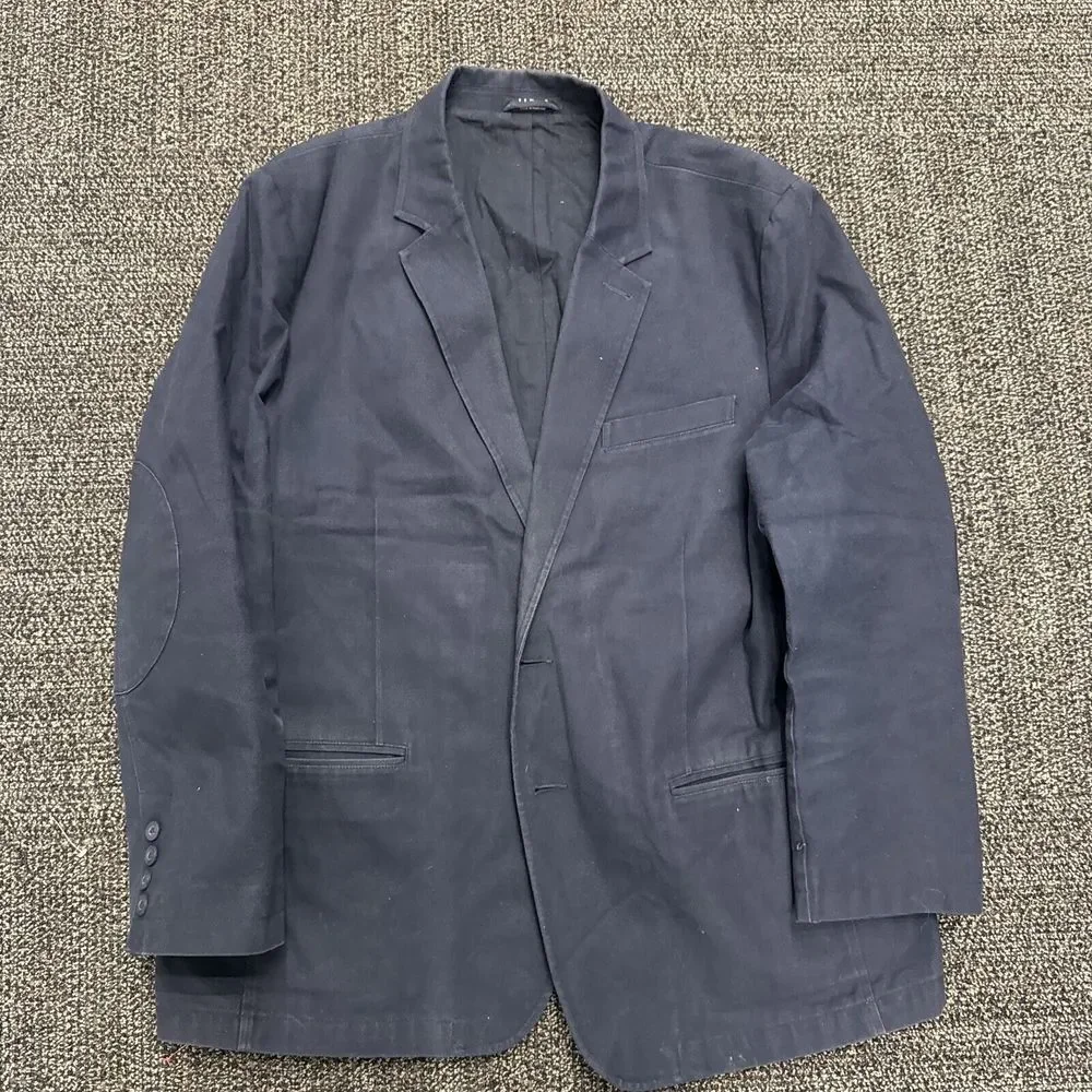 Vintage LL‎ Bean Cotton Canvas Blazer Faded Blue Men's Size 50